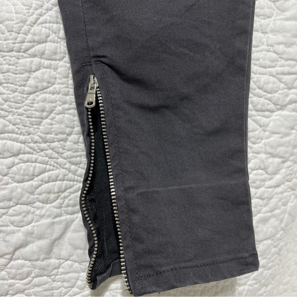 ZARA BASIC Z-Z1975 Zippered Black Denim Pants, Size 8, #189 - Picture 9 of 15